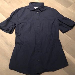 Prada Button down sleeve shirt with ruffle sleeve